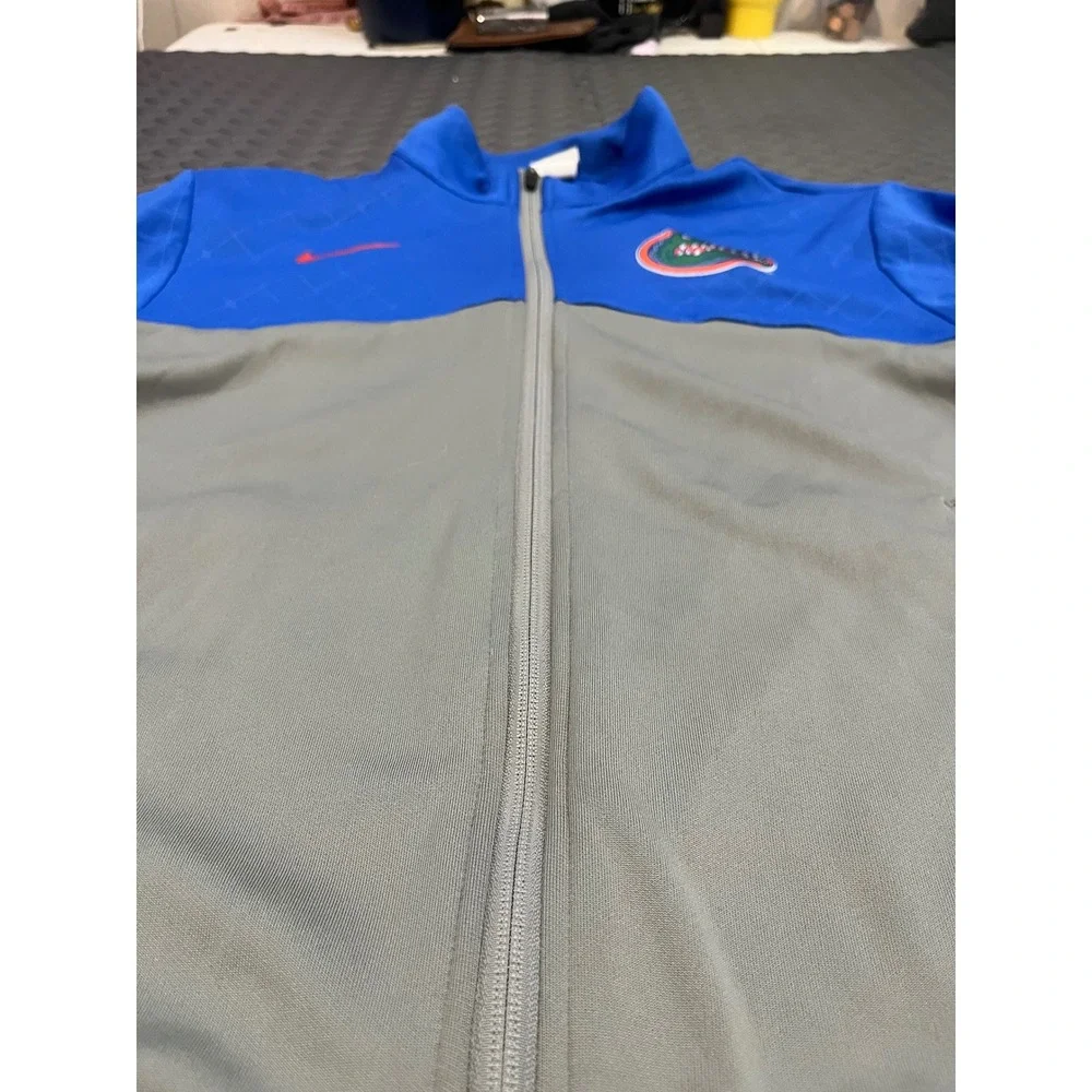 Nike Florida Gators Track Jacket Mens L Blue Gray Full Zip Elite Dri-Fit NCAA